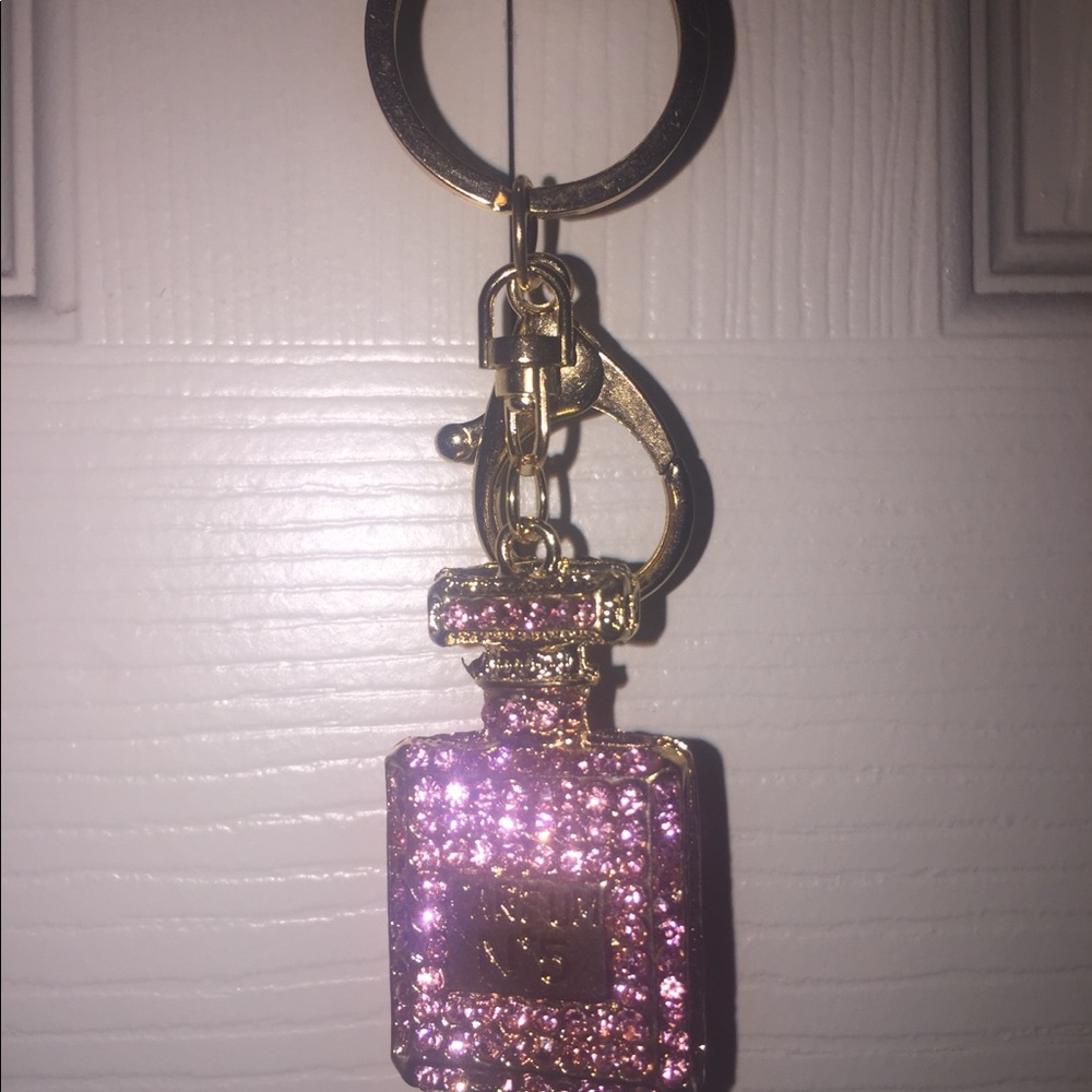 Two Rhinestone Fragrance Bottle Keychains - Picture 4 of 4